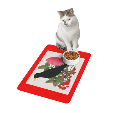 Blackbird & Rose Pet Food Mat – Berry Feast & Elegant Garden