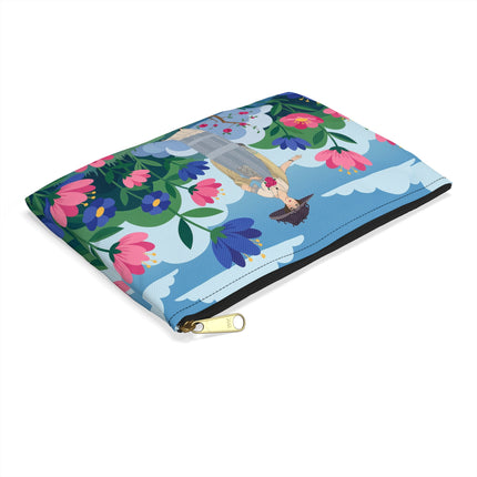 🌸🎩 The Lady Of The Grand Flower Garden Accessory Pouch – Art Deco Fashion Illustration