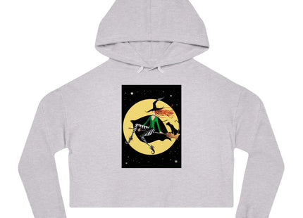 A Witch’s Moonlit Flight Women’s Cropped Hooded Sweatshirt