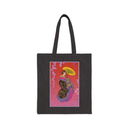 Enchanting Geisha Cotton Canvas Tote Bag