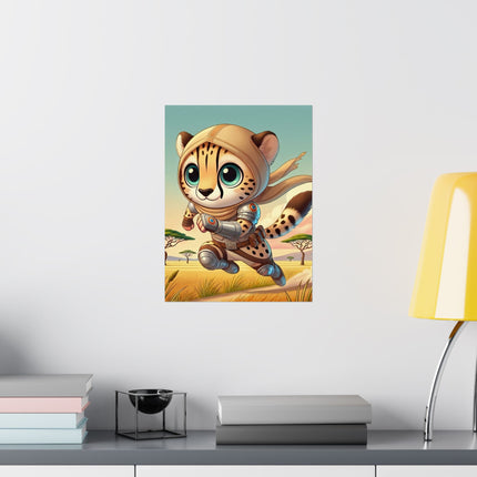 🐆⚡ Swift Cheetah Matte Vertical Poster – Speed, Adventure & Untamed Energy