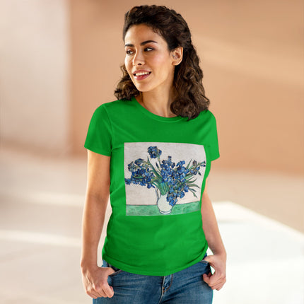 Irises by Van Gogh Women's Midweight Cotton Tee