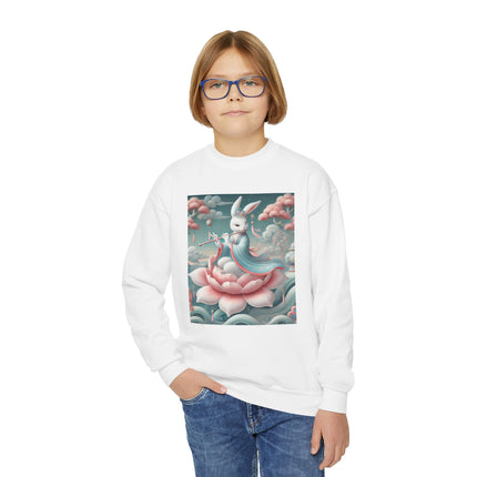 Lotus Garden Melody Youth Crewneck Sweatshirt – Serenity, Harmony & Dreamlike Beauty