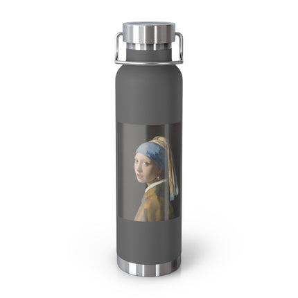 Girl with a Pearl Earring by Johannes Vermeer Copper Vacuum Insulated Bottle, 22oz