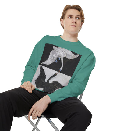 The Swan by Hilma af Klint Garment-Dyed Sweatshirt