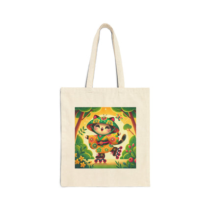 Firefly Dance on Wheels Cotton Canvas Tote Bag