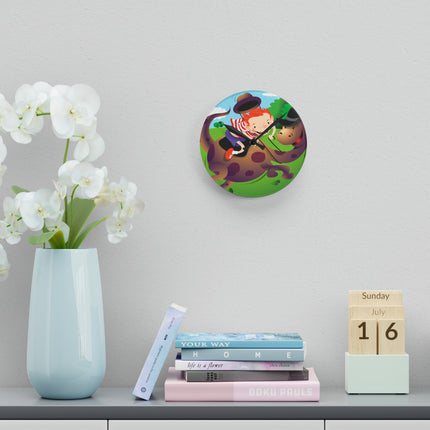 Rip-Roaring Fun Acrylic Wall Clock, Round and Square