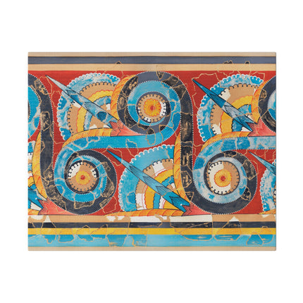 S-Spiral Frieze – Classical Greek Wall Motif on Canvas