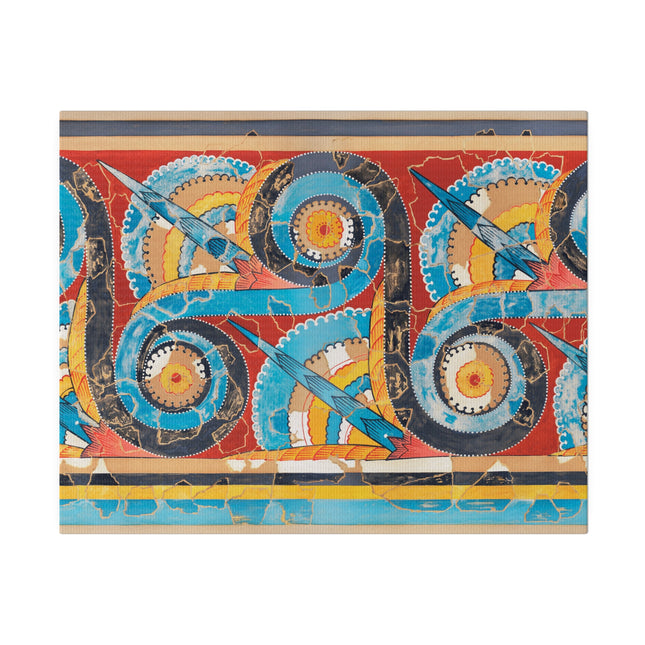S-Spiral Frieze – Classical Greek Wall Motif on Canvas