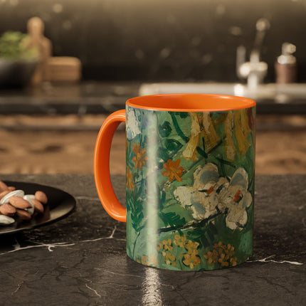 Flowers by August Babberger Colorful Mugs (11oz, 15oz)