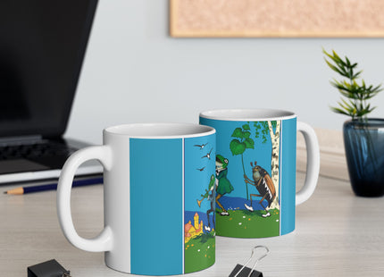 Frog and Beetle Band by Fritz Baumgarten Ceramic Mug 11oz