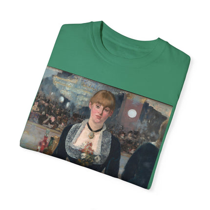 A Bar at the Folies-Bergère by Edouard Manet Unisex Garment-Dyed T-shirt