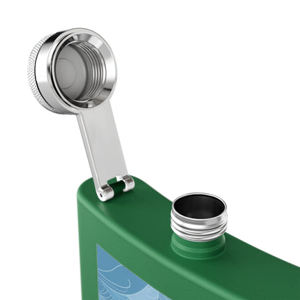 Siren of the Waves Stainless Steel Flask – Dramatic Sea Power & Bold Elegance