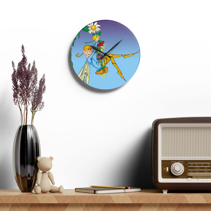 A Fairy's Delight Acrylic Wall Clock