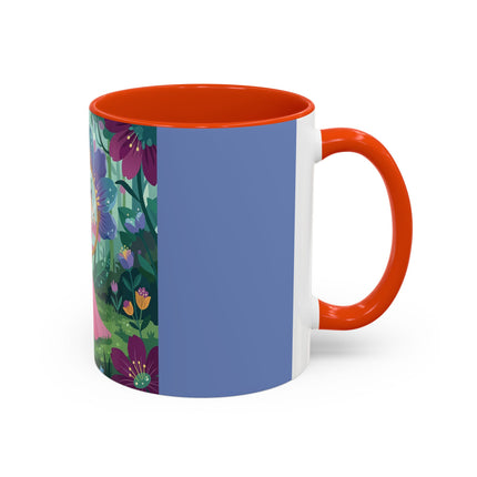 The Lady Of The Enchanted Mirror Colorful Mugs – Art Deco Botanical Elegance