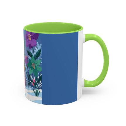 🌹❄️ The Holly Rose Of Winter Colorful Mug – Art Deco Christmas Garden