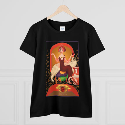 January & Garnet (from the Gem Series) by Sofia Chiostri Women's Midweight Cotton Tee