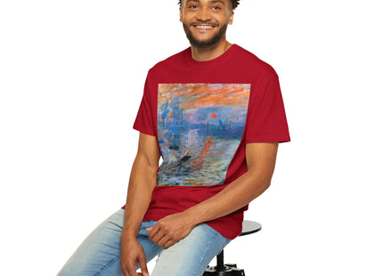 Sunrise by Claude Monet Unisex Garment-Dyed T-shirt