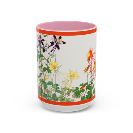 Aquilegia Flowers by Tanigami Kônan Colorful Mugs (11oz, 15oz)