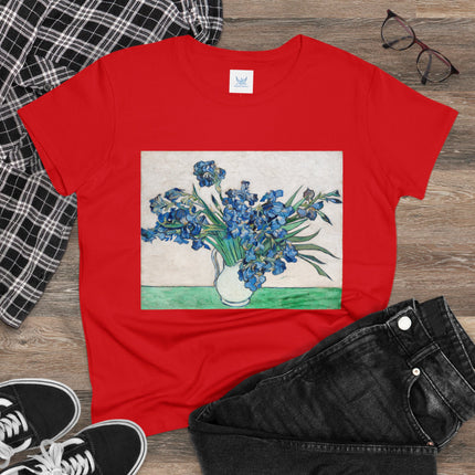 Irises by Van Gogh Women's Midweight Cotton Tee