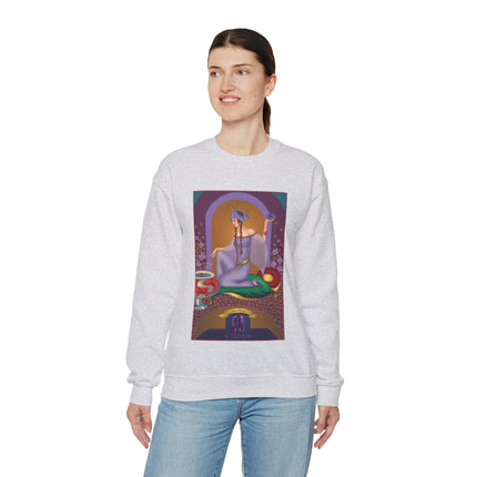 February & Amethyst (from the Gem Series) by Sofia Chiostri Heavy Blend™ Crewneck Sweatshirt
