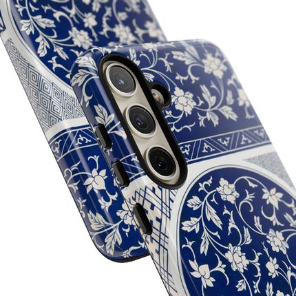 Blue Flower Pattern by Owen Jones Phone Cases