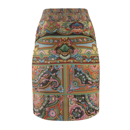 L'Ornement Polychrome by Albert Racine Women's Pencil Skirt (AOP)