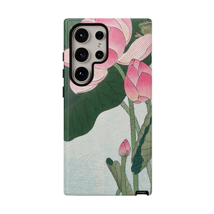 Blooming Lotus Flowers by Ohara Koson Phone Cases