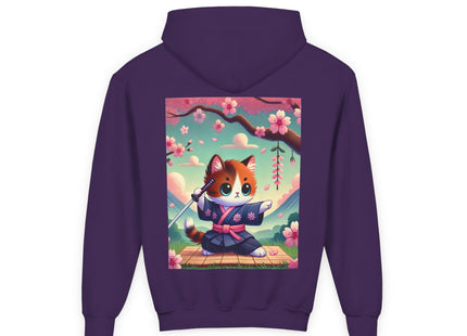 Samurai Kitten Youth Heavy Blend Hooded Sweatshirt