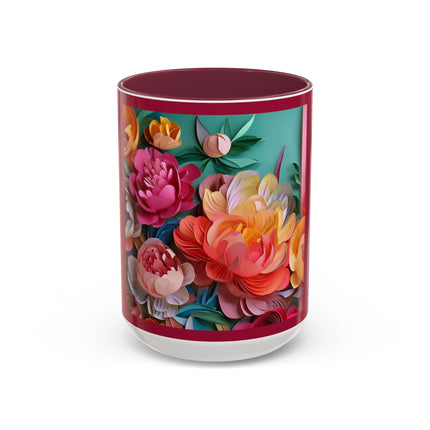Peonies in Full Bloom Colorful Mugs (11oz, 15oz)