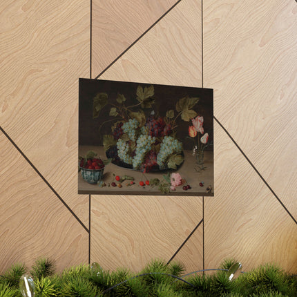 Still-life with Grapes, Flowers, & Berries by Isaak Soreau Matte Horizontal Posters