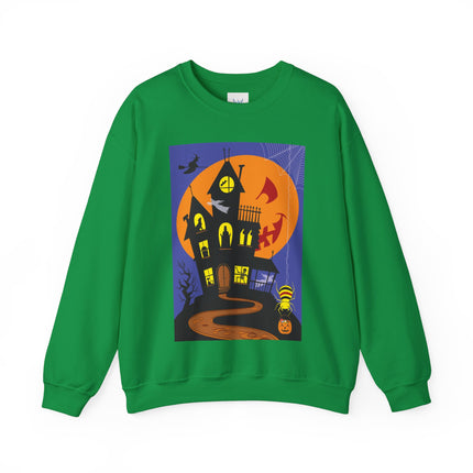 Halloween Night at the Haunted House Unisex Heavy Blend™ Crewneck Sweatshirt
