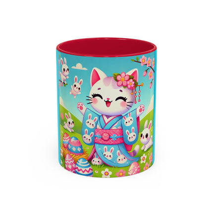 Springtime Kitten’s Easter Joy Colorful Mugs (11oz, 15oz)