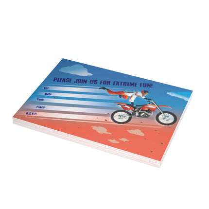 Thrills in the Air Party Invitation! Bundles of 10, 30, 50 Pieces Available (envelopes included)