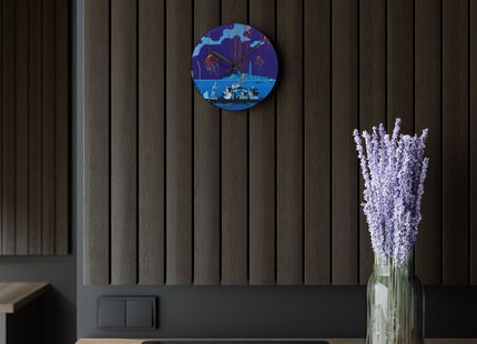 Fireworks in Venice by George Barbier Acrylic Wall Clock