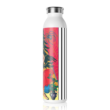 Art Deco Christmas Enchantment Slim Water Bottle