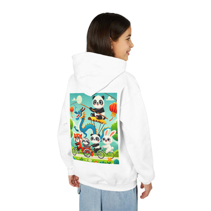 Rolling Along Together Youth Hooded Sweatshirt – Friendship, Fun & Playful Adventure