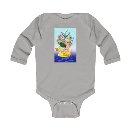 Bathing Adventures Baby Long Sleeve Bodysuit – Cozy Rubber Duck Water Play Design