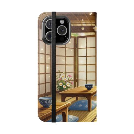 🐱🍵 Playful Kitten in the Tea Room Flip Case – Curious Charm & Cozy Whimsy