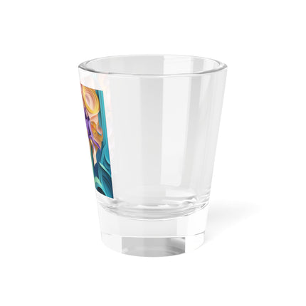 The Elegant Iris Flower Shot Glass, 1.5oz