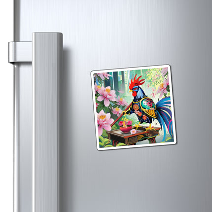 Cyberpunk Rooster Magnet (3 Sizes)