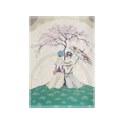 🌸🌈 The Ladies Of The Rainbow Garden Acrylic Art Block – Art Deco Spring Romance