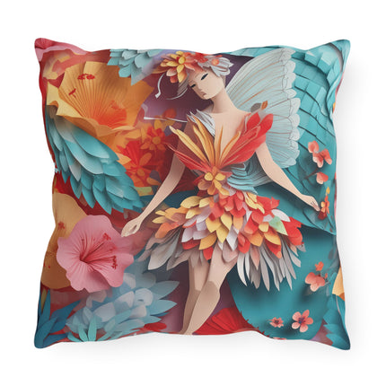 Hibiscus Fairy Outdoor Pillows