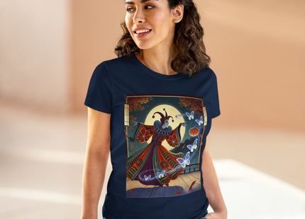 Court Magician with Ghost Butterflies Women's Midweight Cotton Tee