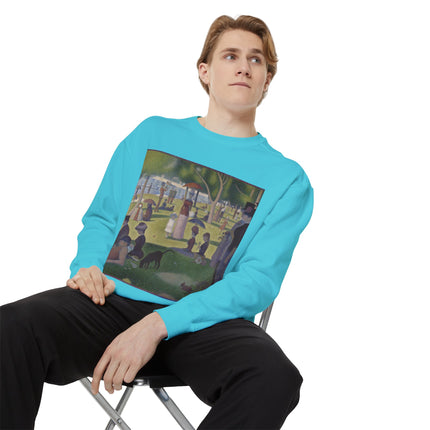 A Sunday on La Grande Jatte by Georges Seurat Unisex Garment-Dyed Sweatshirt