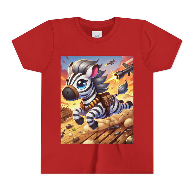 Zebra on the Run Youth Short Sleeve Tee