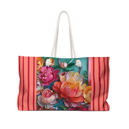 Peonies in Full Bloom Weekender Bag