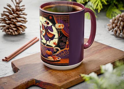 Theatrical Halloween Mice on Teacup Colorful Mugs (11oz, 15oz)