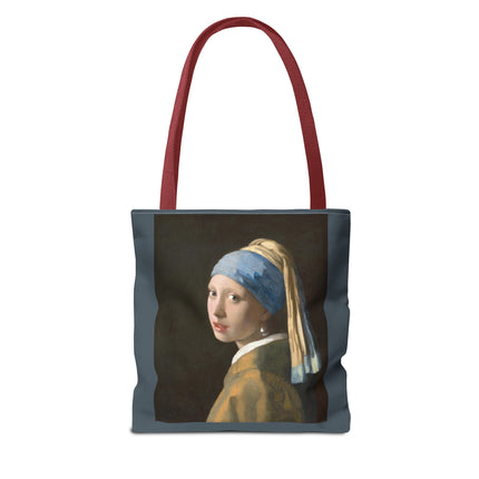 Girl with a Pearl Earring by Johannes Vermeer Tote Bag (AOP)