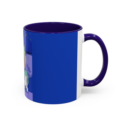 Wishes Beneath the Comet Sky Colorful Mug (11oz, 15oz) – Celestial Magic, Art Deco Elegance & Dreamy Wonder